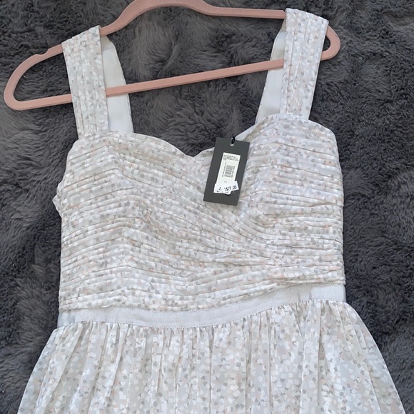 Armani Exchange Gray Marble Patterned Flare Dress - Picture 2 of 5